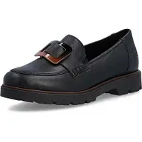 Rieker Ladies Shoes 45553-25 Brown - Black - 39
