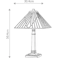 ELSTEAD Alderley pöytävalaisin, 30 cm x cm, Tiffany-tyyli, pronssi, Pronssi/messinki, Olohuone/ruokailutila, Metalli, Jugend