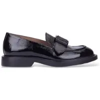 Wonders for woman. A-5303 Black Lack Leather Loafers (36), Flat, None, Casual, Classic, Patent Leather