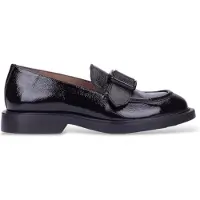 Wonders for woman. A-5303 Black Lack Leather Loafers (37), Flat, None, Casual, Classic, Patent Leather