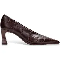 Hispanitas for woman. HI264915 Paris brown leather shoes (41), 3 to 5 cm, None, Classic