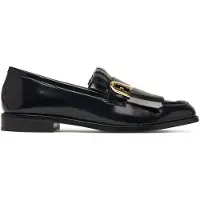 Furla for woman. YM47FL1-T20000 Lidia Black Leather Moccasins (40), Flat, None, Casual, Classic