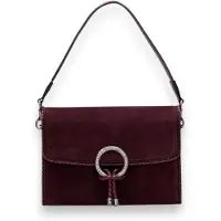 Hispanitas for woman. BI264945 Burgundy soft bag (35), Casual, Maroon, Suede