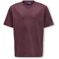 Only & Sons Osjfred Life Rlx Ss Tee Jrs Noos - Burgundy - 122-128