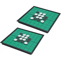 Jojomino 2X Magnetic Portable Folding Reversi Othello Board Chess Standard Educational Home Parent-Children Family Game