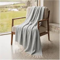 THE WHITE STONE Sisustustorkku - - Olohuone - 130x170 cm - Vaaleanharmaa - 75% puuvillaa, 230 g/m²