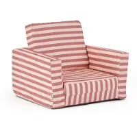 Kids Concept Taitettava Nojatuoli Stripe Clay Pink Stripe Clay Pink One Size Vaaleanpunainen One Size Pojat, Tytöt