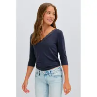 Gina Tricot  - Y lace quarter sleeve top - Topit tytöille 9–14 vuotta - Sininen - 170 - Tyttö