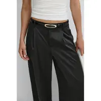 Gina Tricot - Slim buckle waist belt - Vyöt - Musta - M/L - Naiset