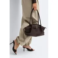 Gina Tricot  - Midi fold detail bag - käsilaukut - Ruskea - ONESIZE - Naiset