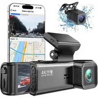Mtp Products V56 GPS-kaksoiskamerasarja - 4K-etukamera ja 2K-takakamera - musta