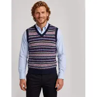 Sebago for man. 761264W Stow Vest navy (S), Casual, Wool, Sleeveless / Straps