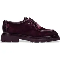 Hispanitas for woman. HI265157 Burgundy Leather Newyork Shoes (40), 1 to 3 cm, None, Casual, Maroon