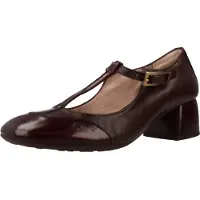 Hispanitas for woman. BHI265094 Burgundy Varsovia leather shoes (41), 1 to 3 cm, Buckle, Casual, Maroon