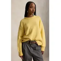 Ralph Lauren for woman. 211B17753001 Yellow round-neck woollen jumper (XL), Casual, Long sleeve
