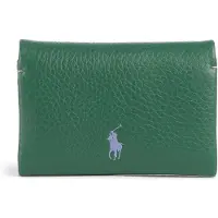 Ralph Lauren for woman. 427949873018 Polo Play green leather card holder (OSFA), Casual, Classic