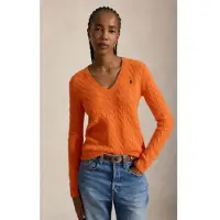Ralph Lauren for woman. 211971866503 Orange cashmere and wool sweater (L), Casual, Long sleeve