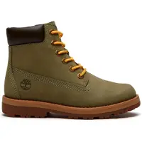 Timberland unisex for kids. TB0A6BKTEP01 Courma Kid green leather boots (28), Flat, Nubuck, Zip, Outdoor, children's fashion