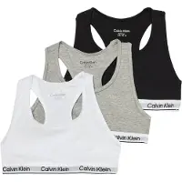 Calvin Klein Underwear Rintaliivit meleerattu harmaa / musta / valkoinen
