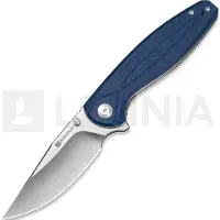 SENCUT Vyrce S25104-2, Satin D2, Blue Shredded G10 pocket knife