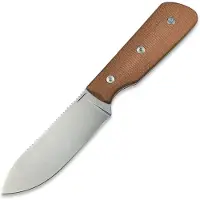 Straight Line Bigger Digger - Stonewashed - Natural Canvas Micarta veitsi