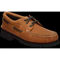 Timberland for man. TB0A2PDQAJW1 Handmade 3-eyelet boat shoes in brown Authentic (46 W), Leather, Flat, Laces, Casual