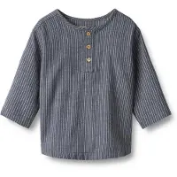 Wheat Shirt L/S Bjørk - Blue - 92