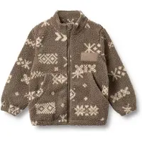Wheat Fleece Jacket Helge - Brown - 98