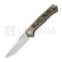 Lionsteel Emmet - MagnaCut - Solid Ti + CF kääntöveitsi, bronzed