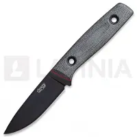 Trc knives Classic Freedom M390 DLC veitsi, black canvas micarta with red liner