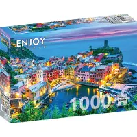 Enjoy Vernazza at Dusk, Cinque Terre, Italy 1000p palapeli