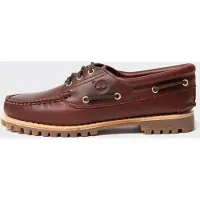 Timberland for woman. TB0A19VAD571 Authentic brown leather boat shoes (37 W), Flat, Laces, Casual, Classic