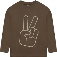 Minymo T-Shirt Ls - Brown - 128