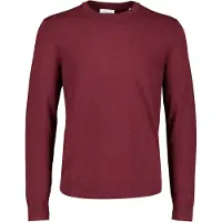 Lindbergh Soft Viscose Blend O-Neck Knit - Burgundy - L
