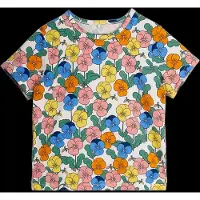 Mini Rodini Violas Aop Ss Tee - White - 128/134