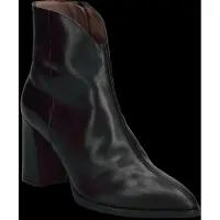 Wonders for woman. M-5444 Black Velvet Leather Boots (38), 3 to 5 cm, Zip, Casual
