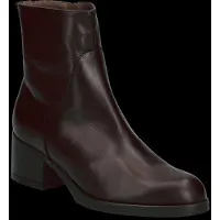 Wonders for woman. G-6261 Isy Burgundy Leather Ankle Boots (36), 3 to 5 cm, Zip, Casual, Maroon