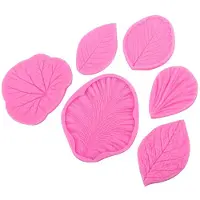 Melitt Flower Silicone Vein Mold Set, Fondant Flower Vein Mold, Rose Leaf Tulip Orchid Mold, Cake Decoration Tools