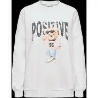 ONLY Onlbila L/S Bear O-Neck Swt - Grey - XS