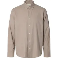 SELECTED MEN Slmregcole Jay Melange Ls Shirt Noos - Beige - M