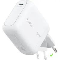 Belkin BOOSTCHARGE USB-C 100W Foldable GaN Charger White