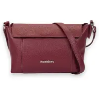 Wonders for woman. WB-56007 Maroon Combi Bag (OSFA), Casual, Leather