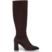 Wonders for woman. M-5441 Brown Cervojet Leather Boots (36), Fabric, 3 to 5 cm, Zip, Casual