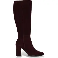 Wonders for woman. M-5442 Charme burgundy leather boots (39), 3 to 5 cm, Zip, Casual, Maroon