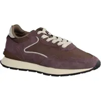 HOFF for man. 22602427 Brown eggplant leather City sneakers (40), Flat, Suede, Laces, Casual
