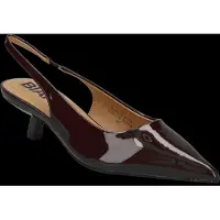 Bianco Biakristin Kitten Heel Slingback Patent - Brown - 37