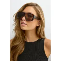 Gina Tricot  - Bold sunglasses - Aurinkolasit - Ruskea - ONESIZE - Naiset