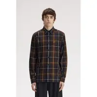 Fred perry Twill Tartan Shirt - Brown - L