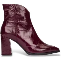 Wonders for woman. M-5444_5713_9834 Aurora 44 leather boots, burgundy (41), 5 to 8 cm, Zip, Casual