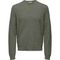 Only & Sons Onsloui Ls Structure Crew Reg Noos - Grey - M